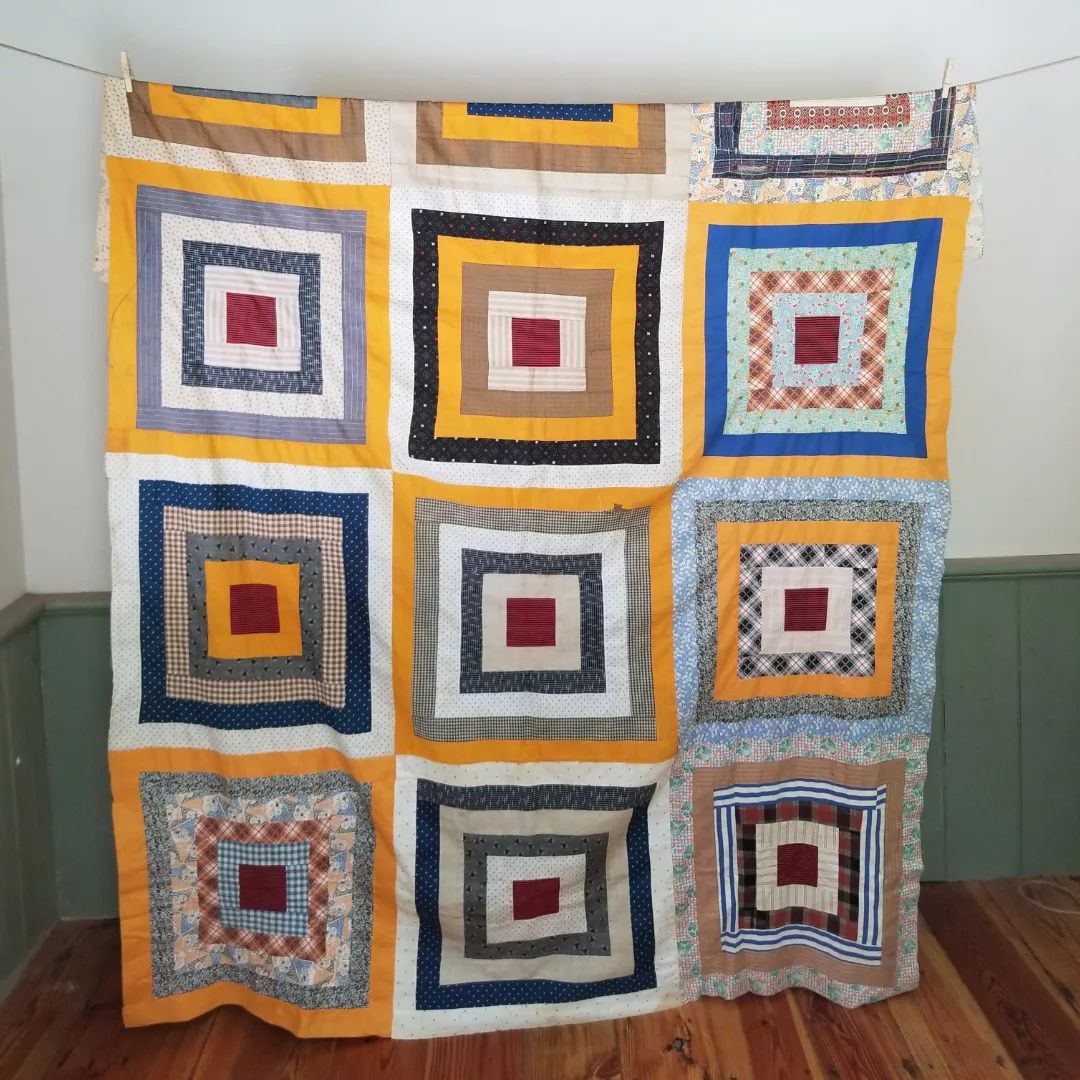 Cheddar Cabin Quilt TOP