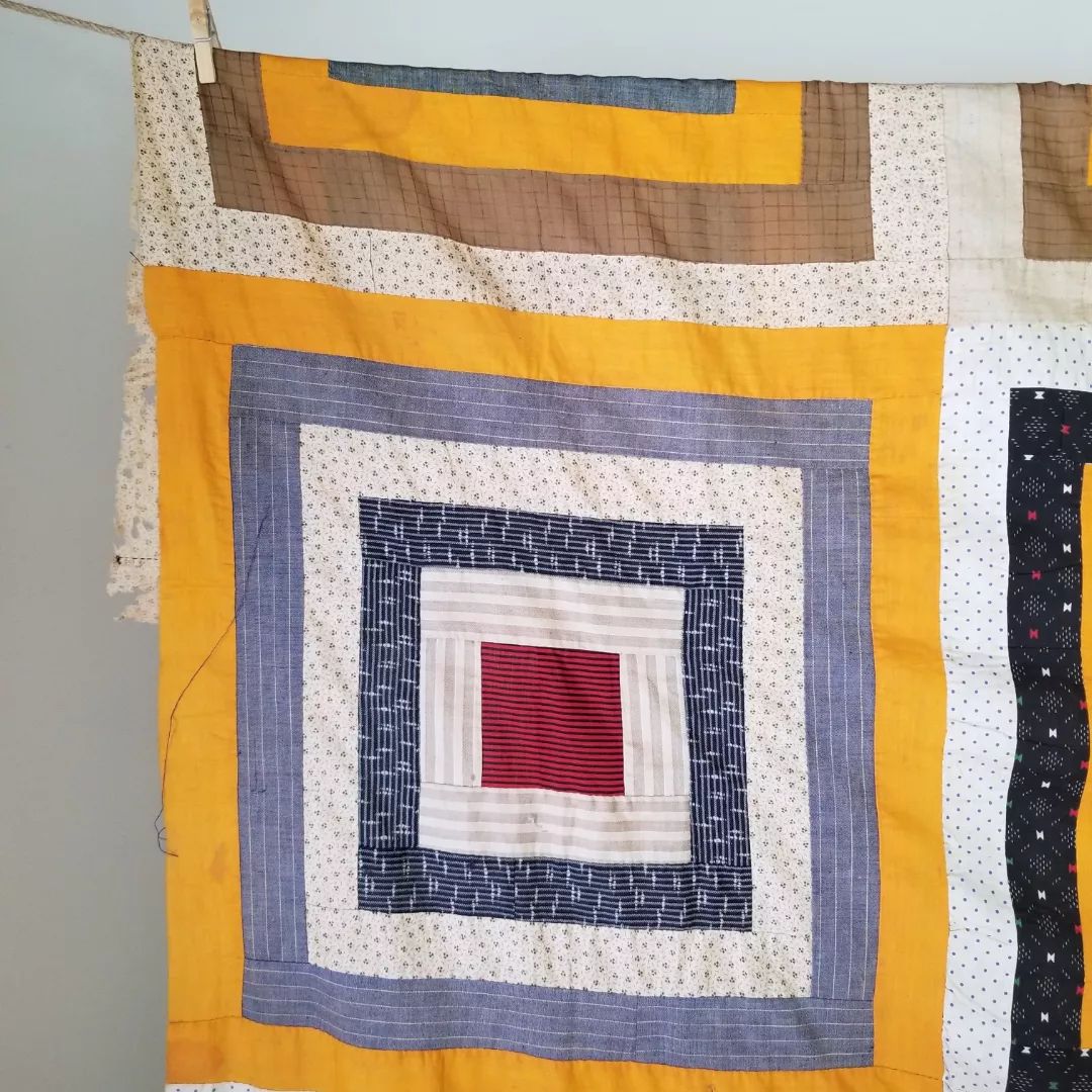 Cheddar Cabin Quilt TOP