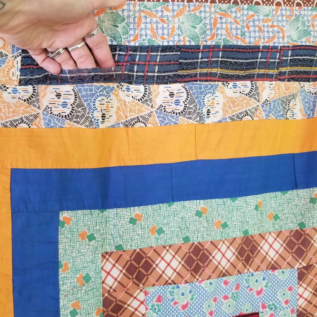 Cheddar Cabin Quilt TOP
