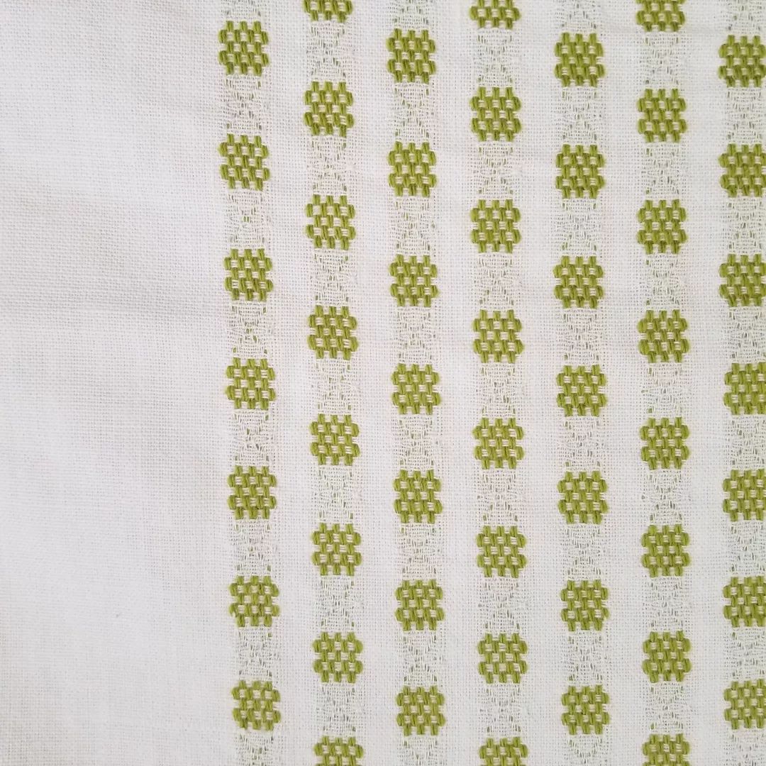 Green and White Table Linen