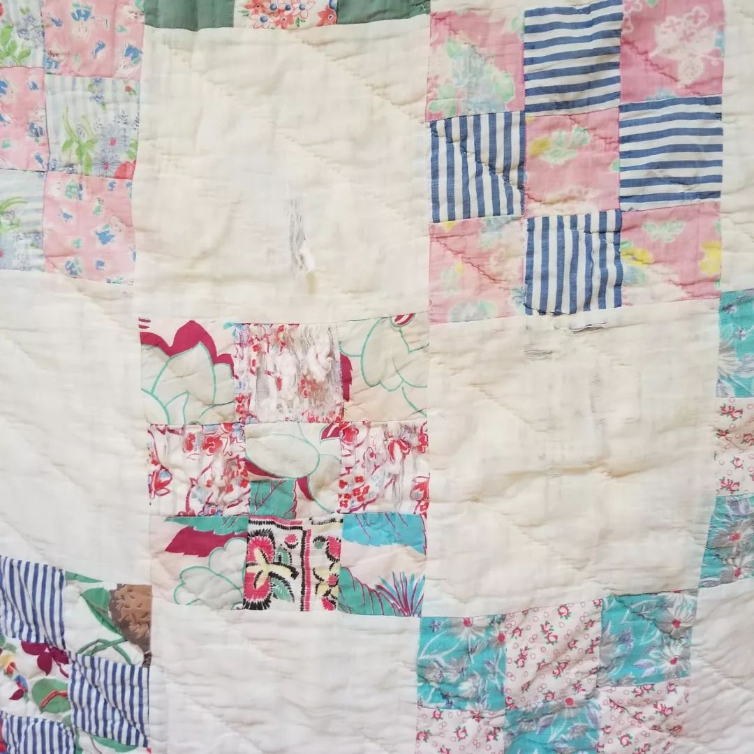 Mid 20th Century, 9 Patch Quilt