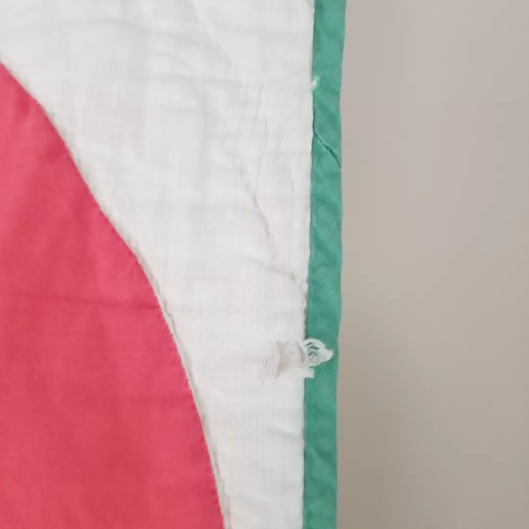 Pink and Green Applique Quilt