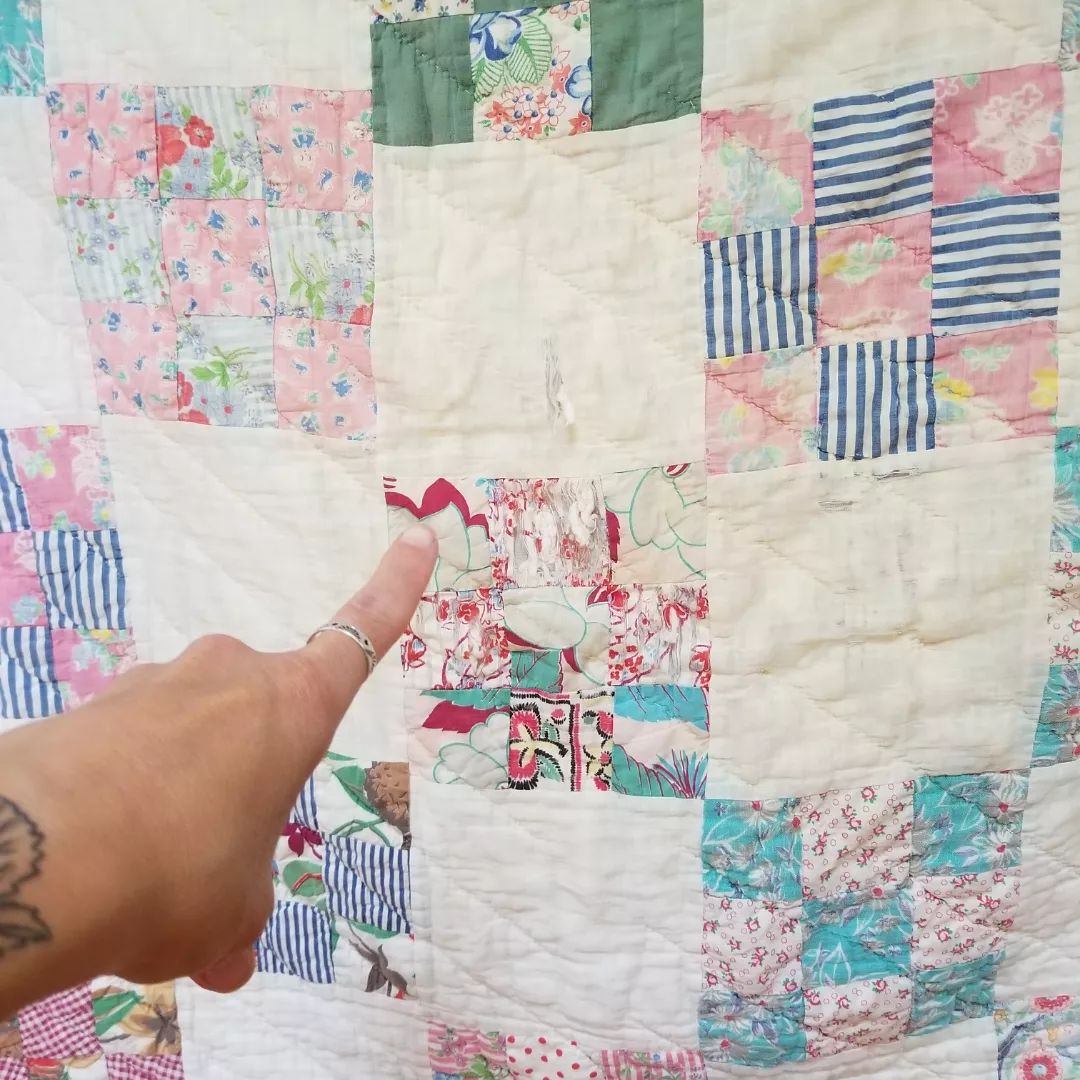 Mid 20th Century, 9 Patch Quilt
