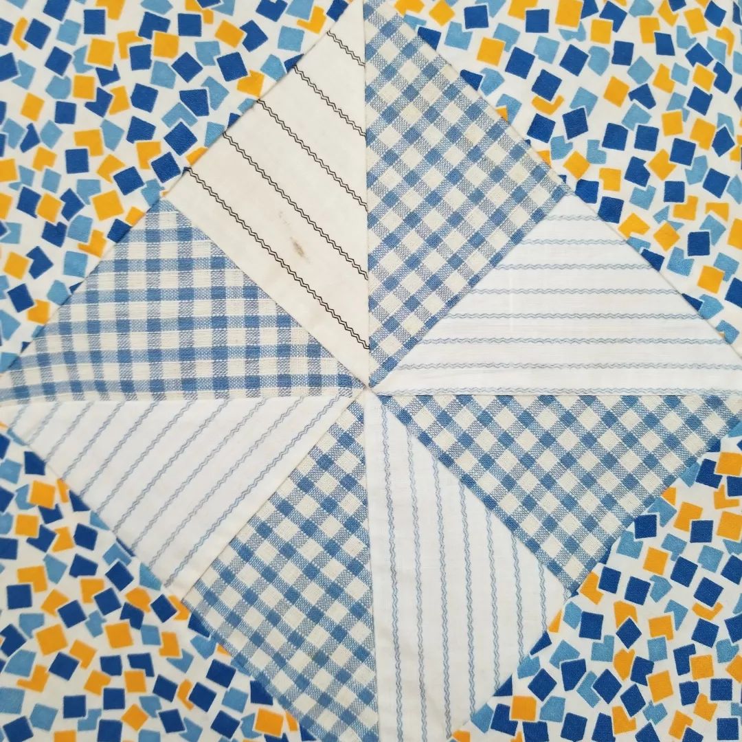 Shirting Pinwheel Quilt Top