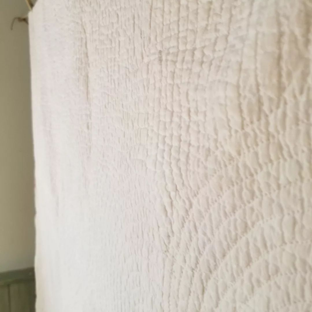 Red, Worn, 9 Patch Quilt