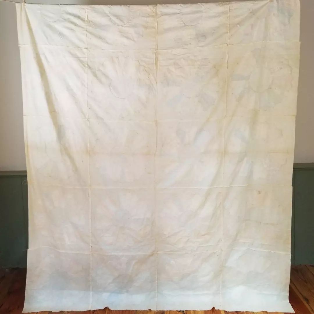 Friendship Flower Quilt Top , Ca 1930