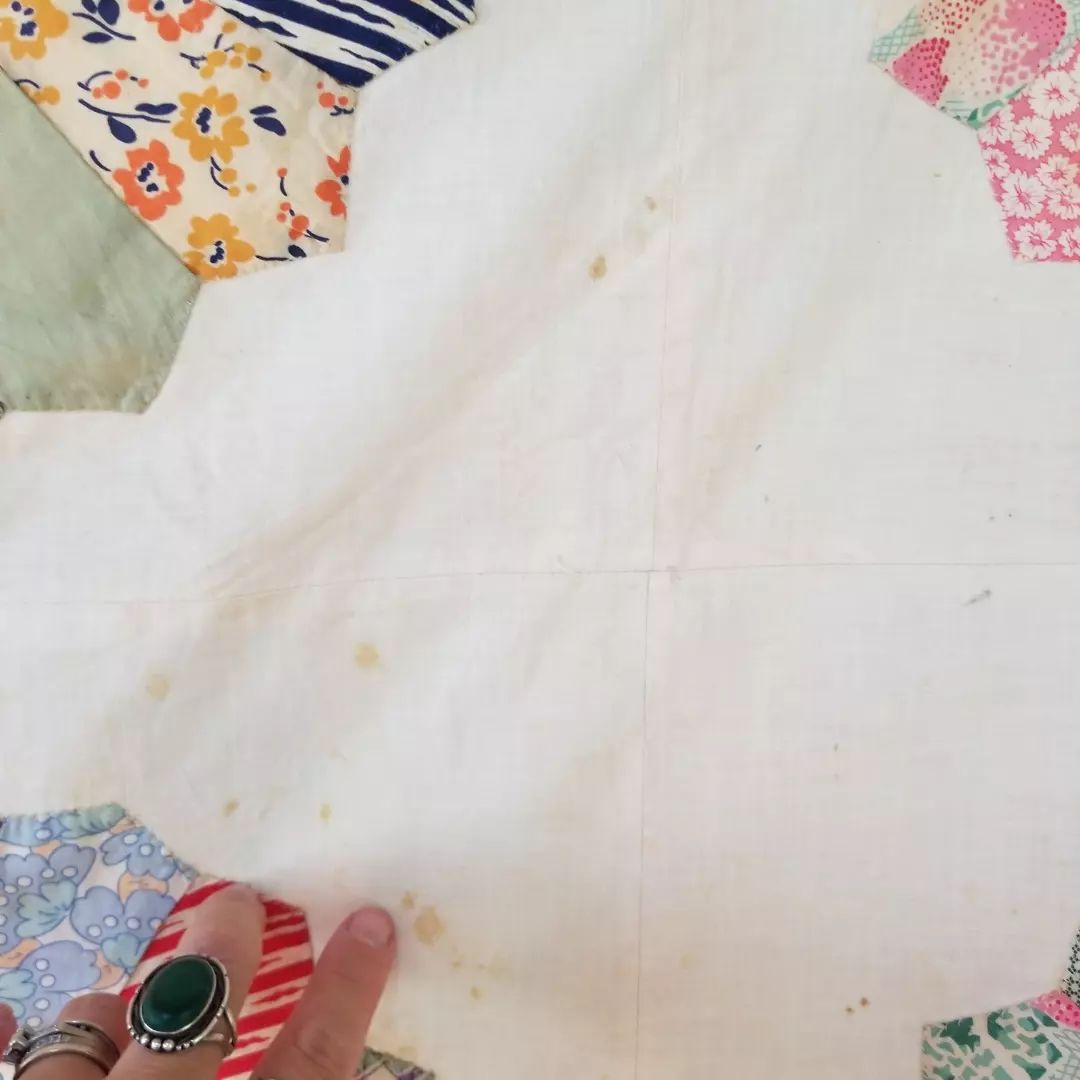 Friendship Flower Quilt Top , Ca 1930