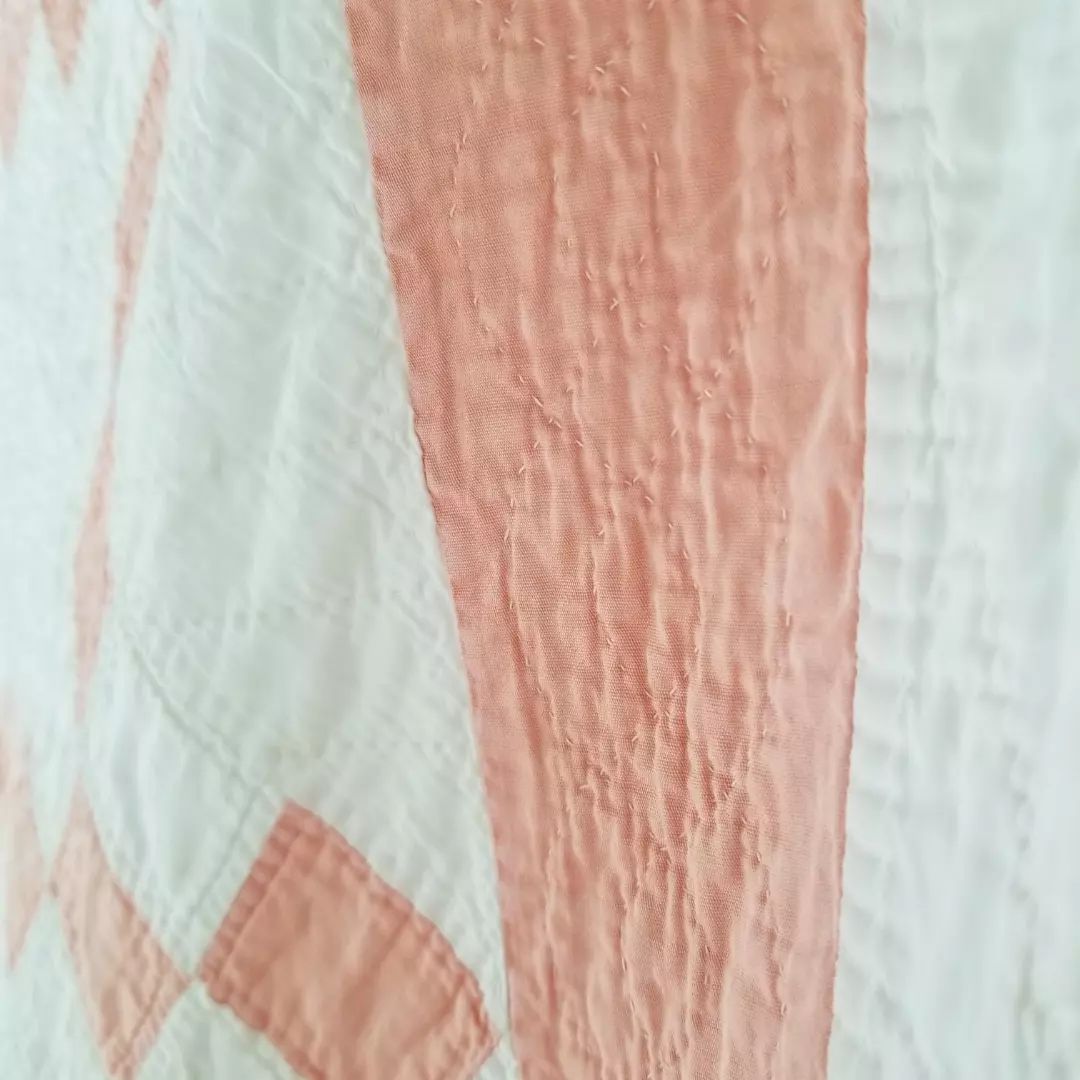 Pink and White Irish Chain Quilt 4