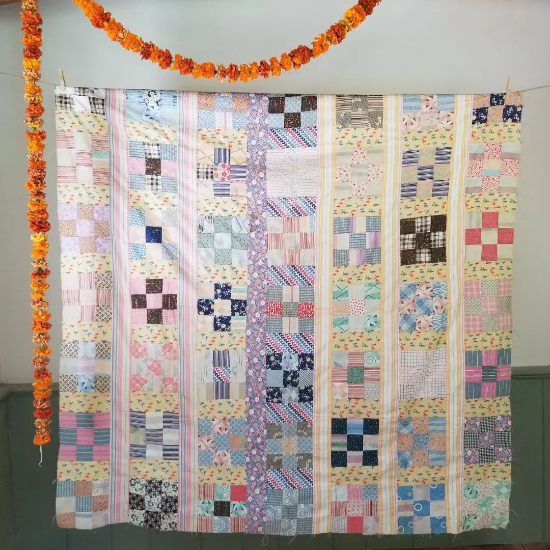 9 Patch Sashing Quilt Top