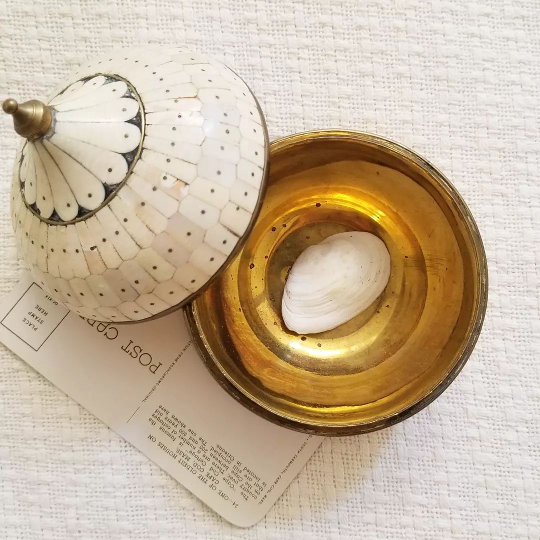 Ivory & Brass Keepsake Box Memento