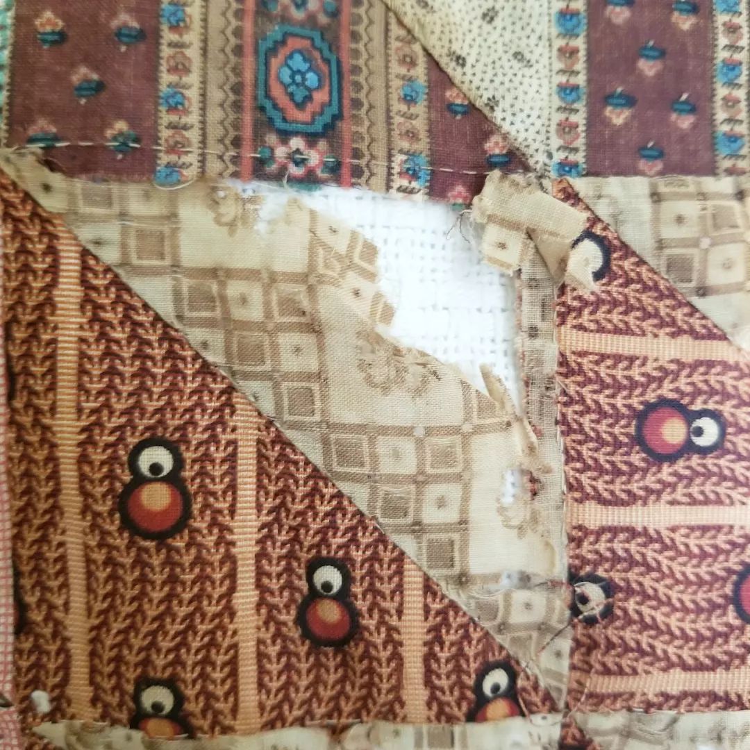 19th Century Half Triangle Quilt Top