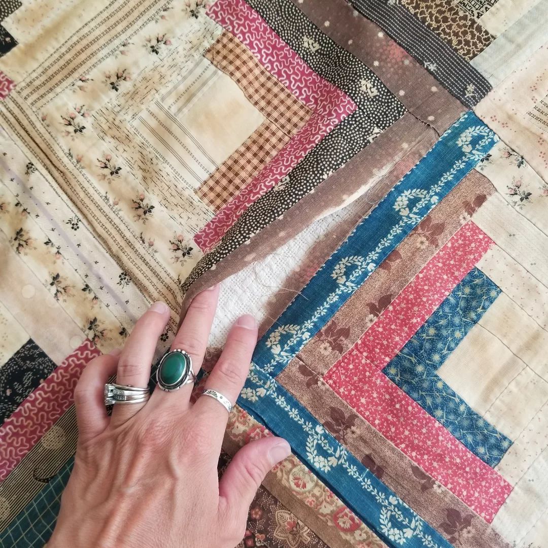 Log Cabin Quilt Top