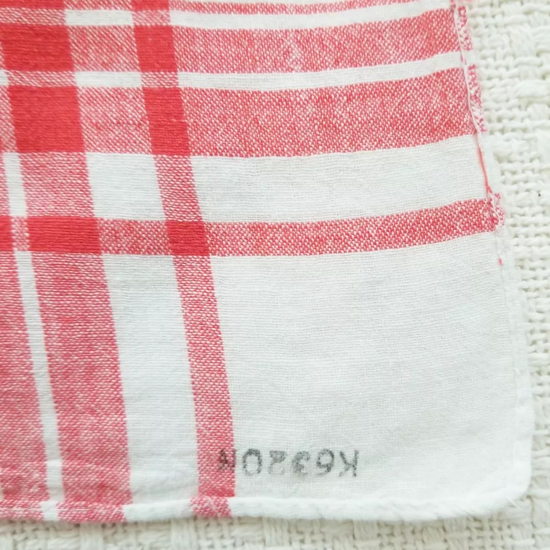 Vintage Red and Yellow Tablecloth