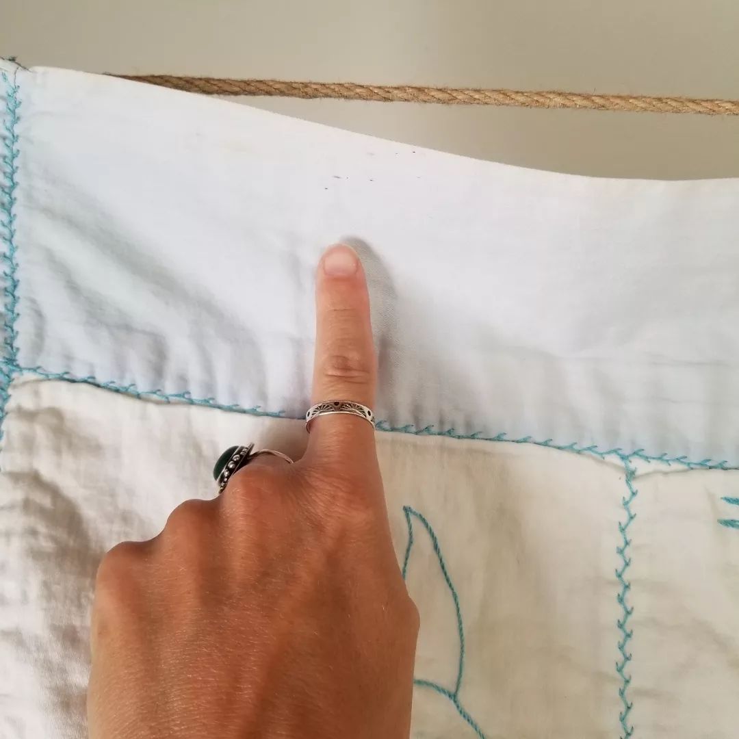 Embroidered Satin Baby Quilt