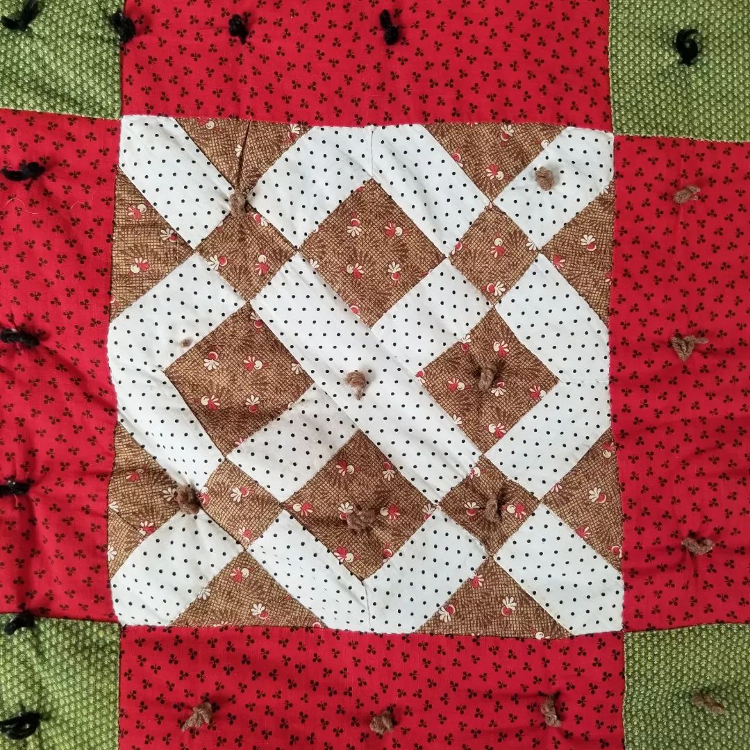 Red & Green Sashed Quilt