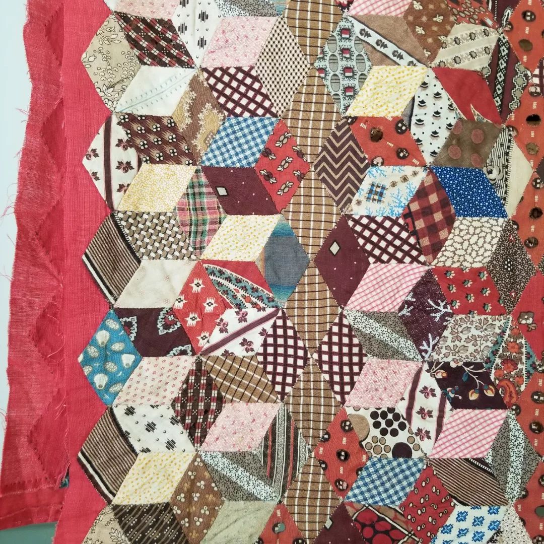 Set of 2 Hand Pieced Quilt Sections