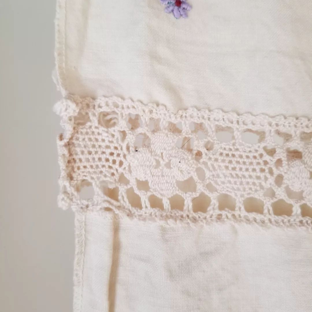 Handmade, Embroidered Table Runner