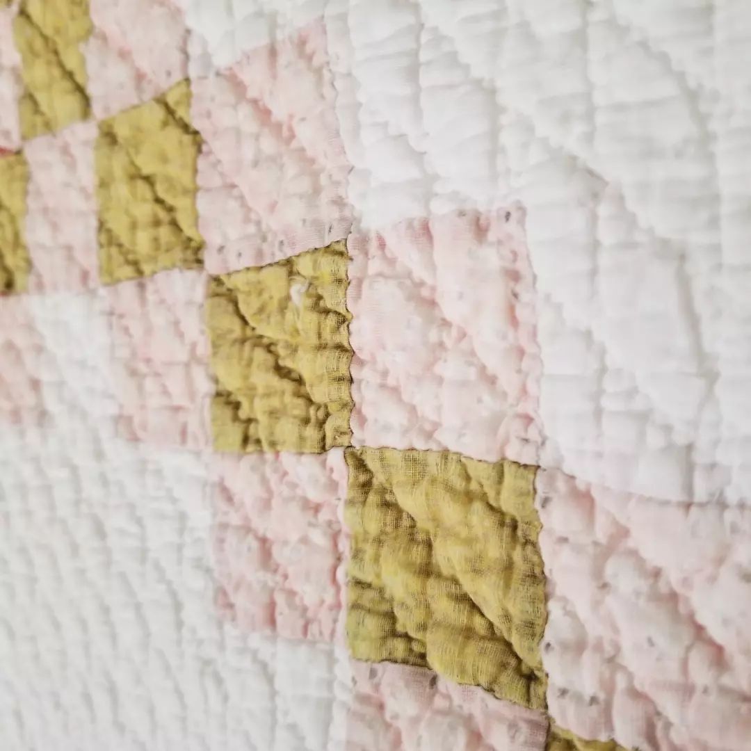 Pink and Green Irish Chain Quilt