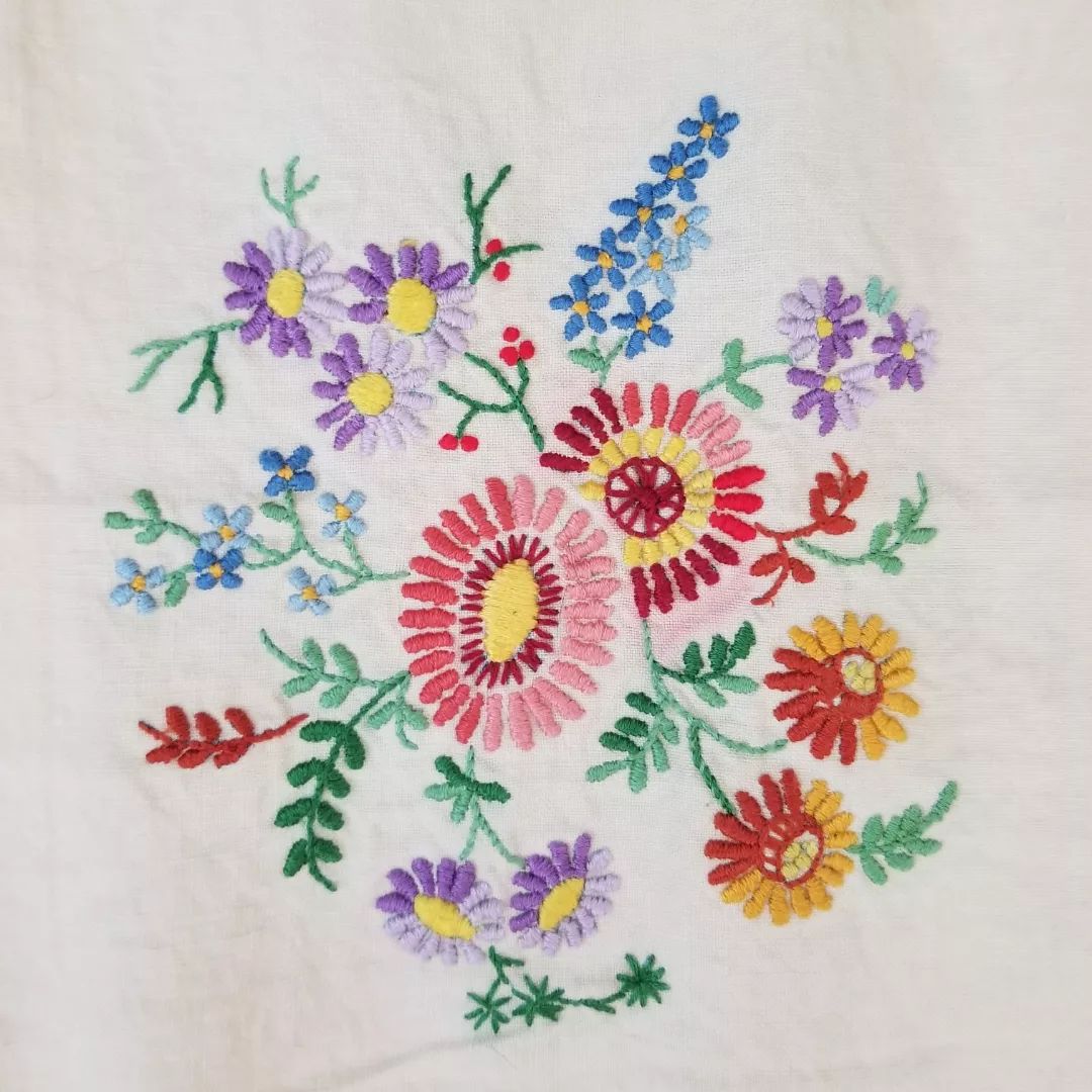Handmade, Embroidered Table Runner