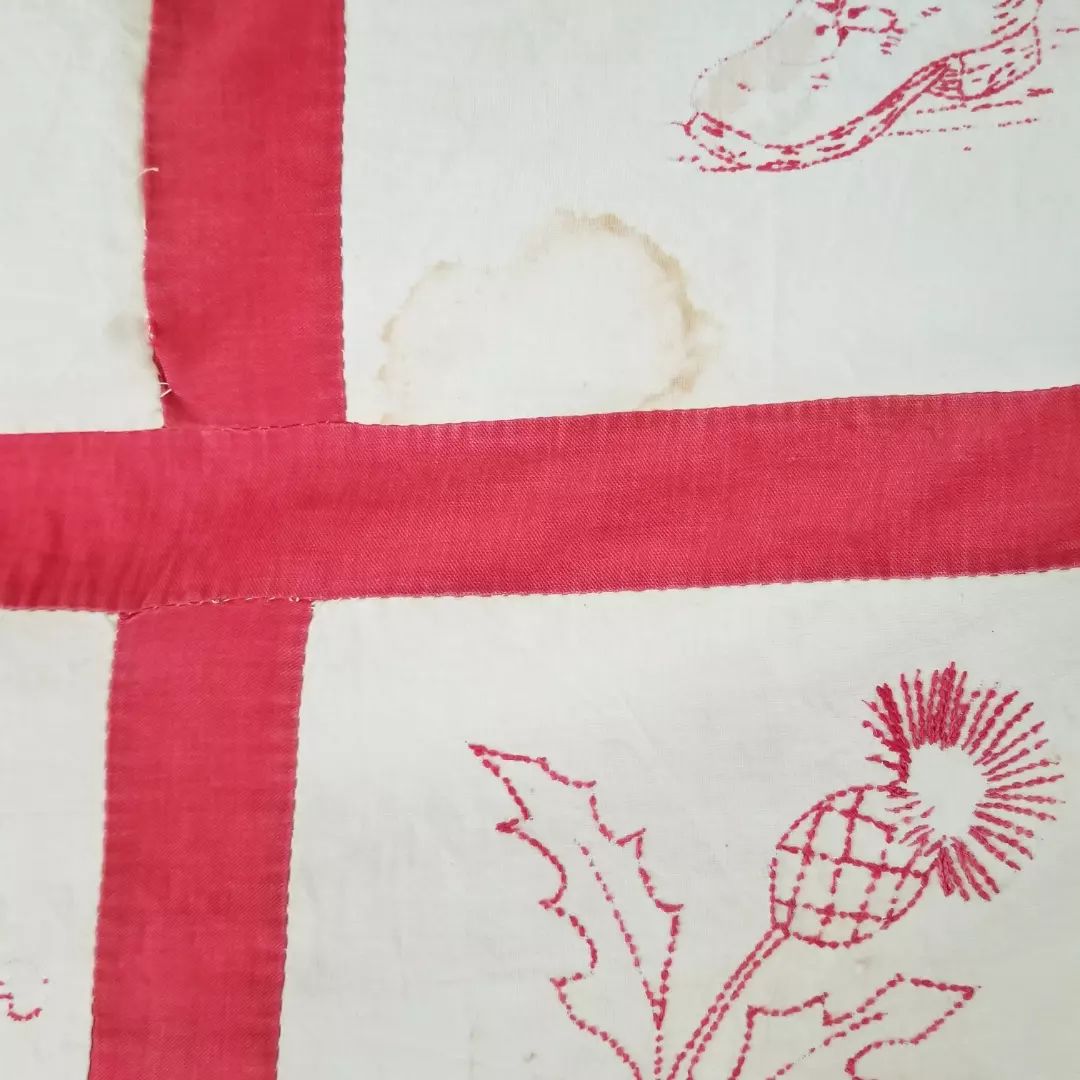 Redwork Coverlet