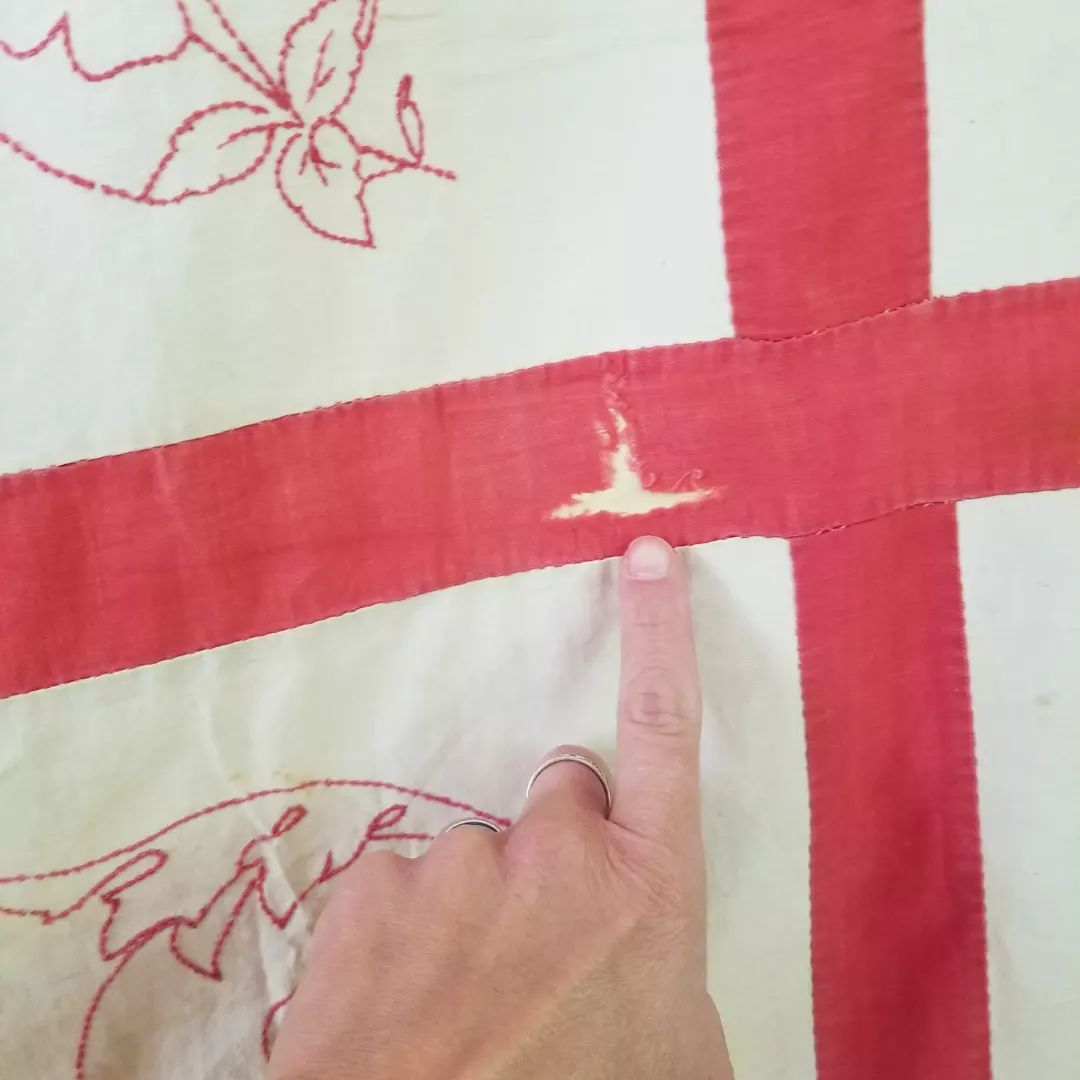 Redwork Coverlet