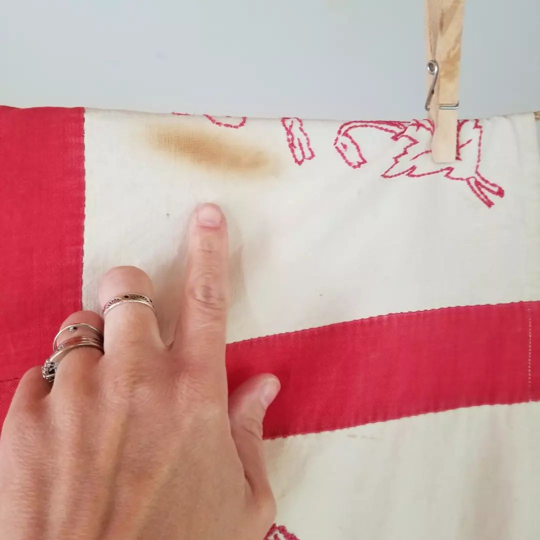 Redwork Coverlet