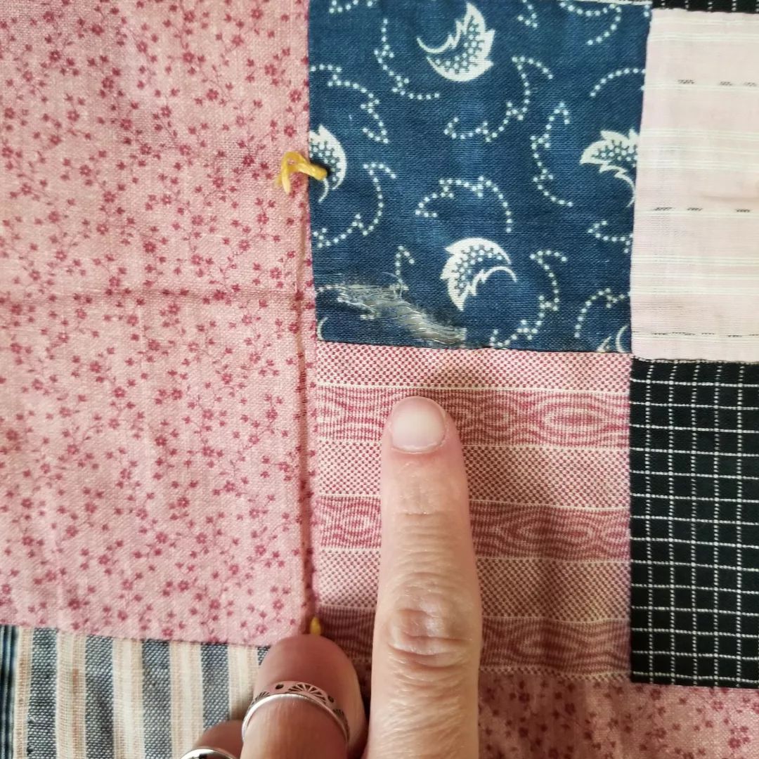 Hand Tied 9 Patch Quilt 2