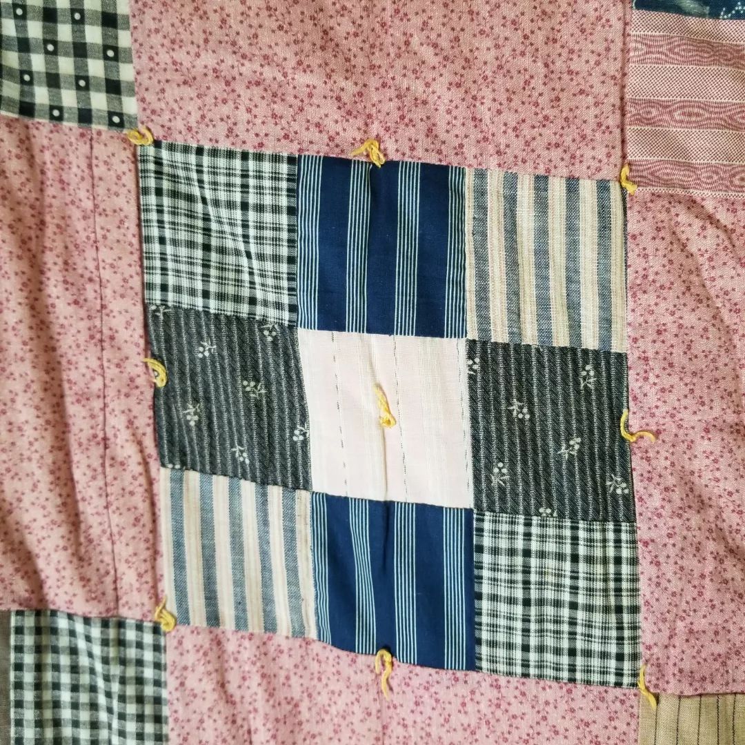 Hand Tied 9 Patch Quilt 2