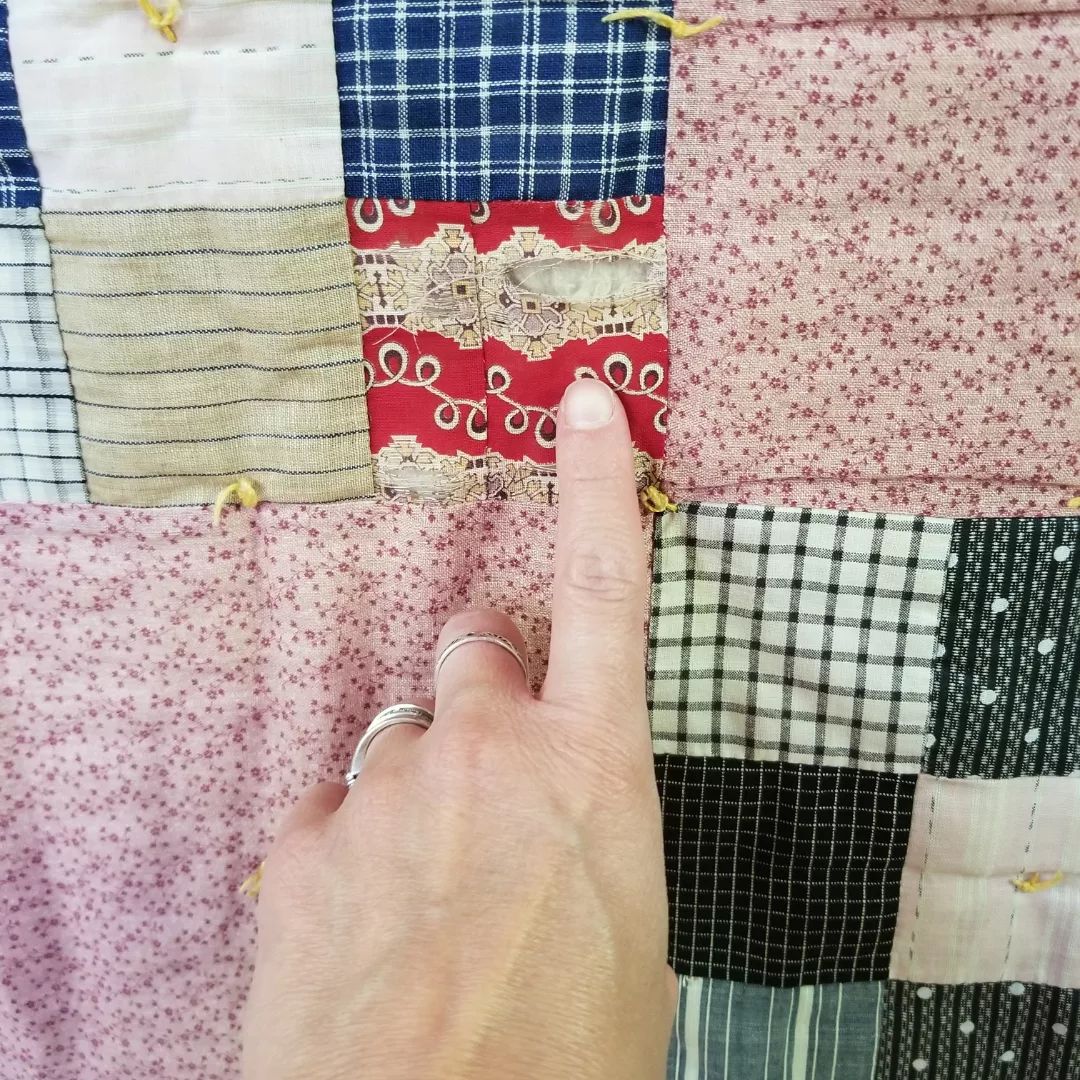 Hand Tied 9 Patch Quilt 2
