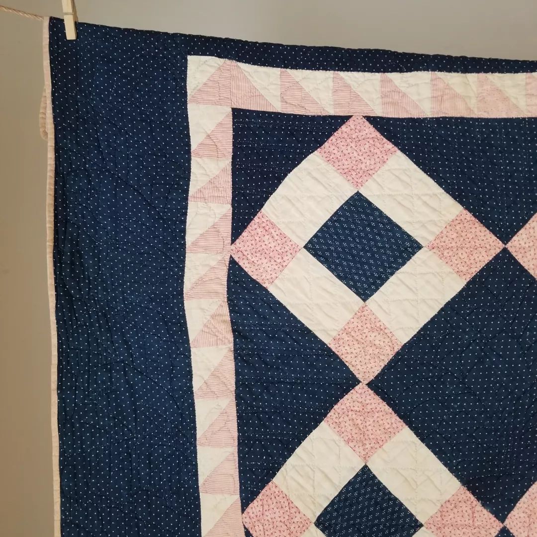 Indigo and Pink Quilt