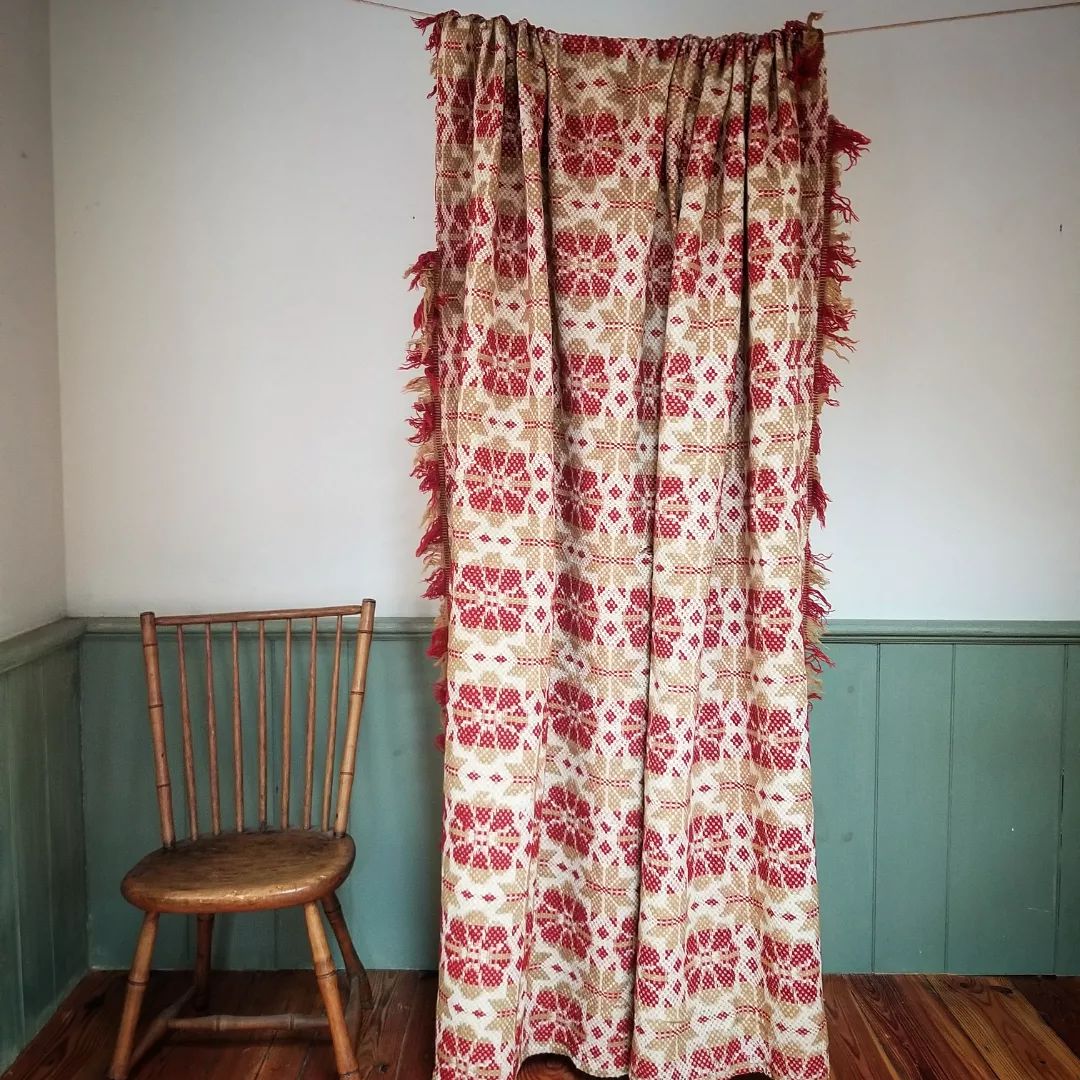 Overshot Wool Coverlet