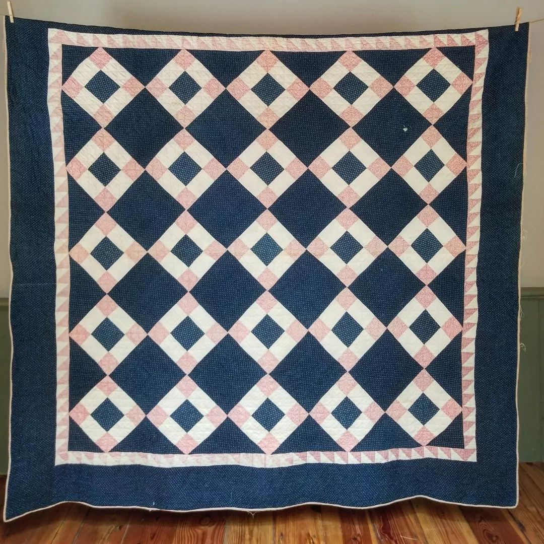 Indigo and Pink Quilt