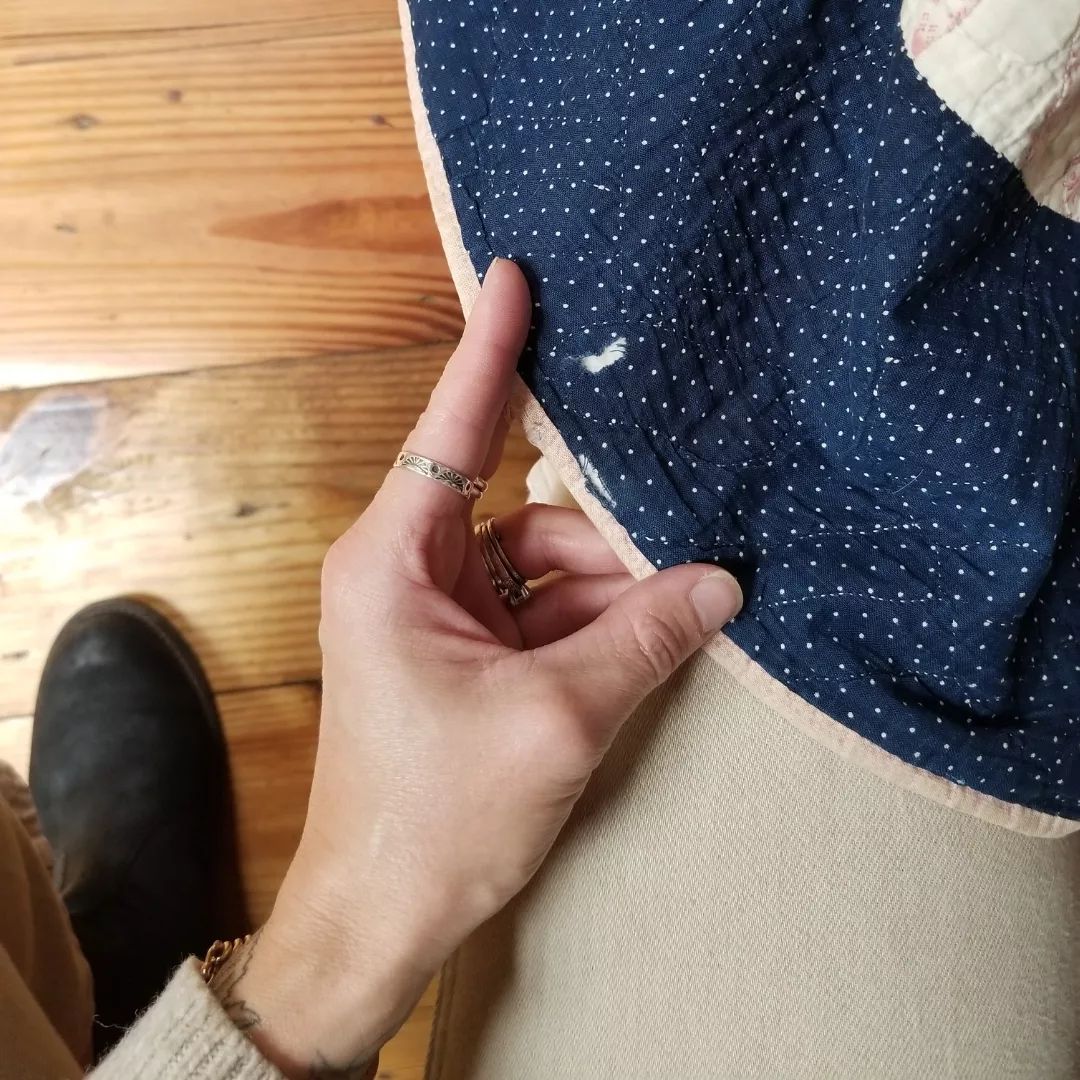 Indigo and Pink Quilt