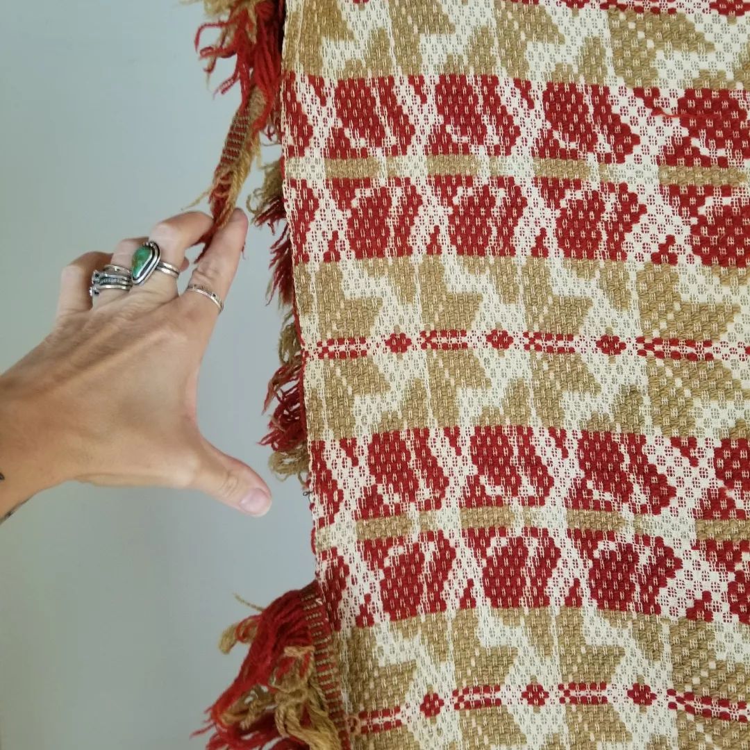Overshot Wool Coverlet