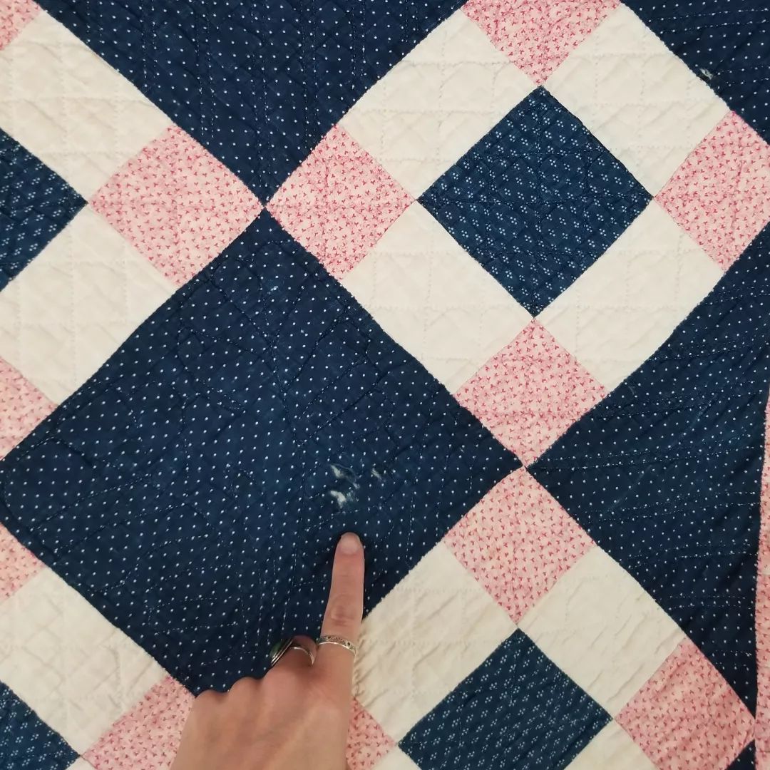 Indigo and Pink Quilt