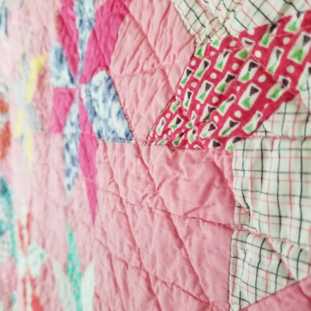 Pink 8 Point Star Quilt
