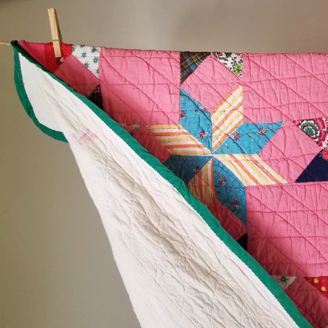 Pink 8 Point Star Quilt