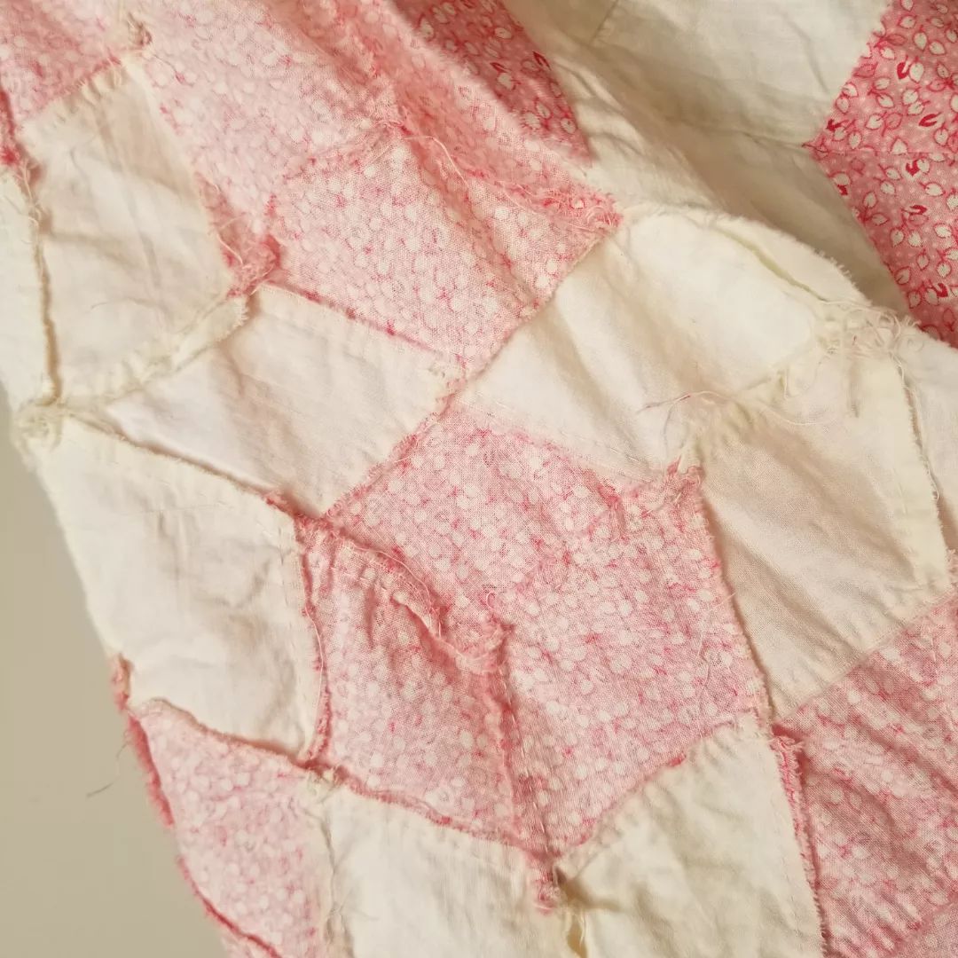 1930's Pink and Vanilla Quilt Top