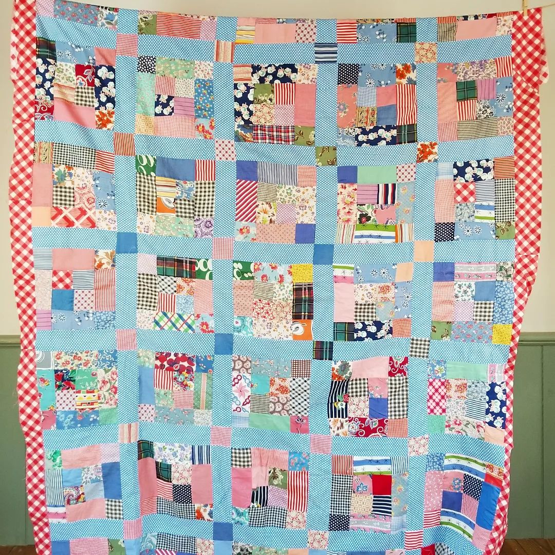 Red Gingham Quilt Top