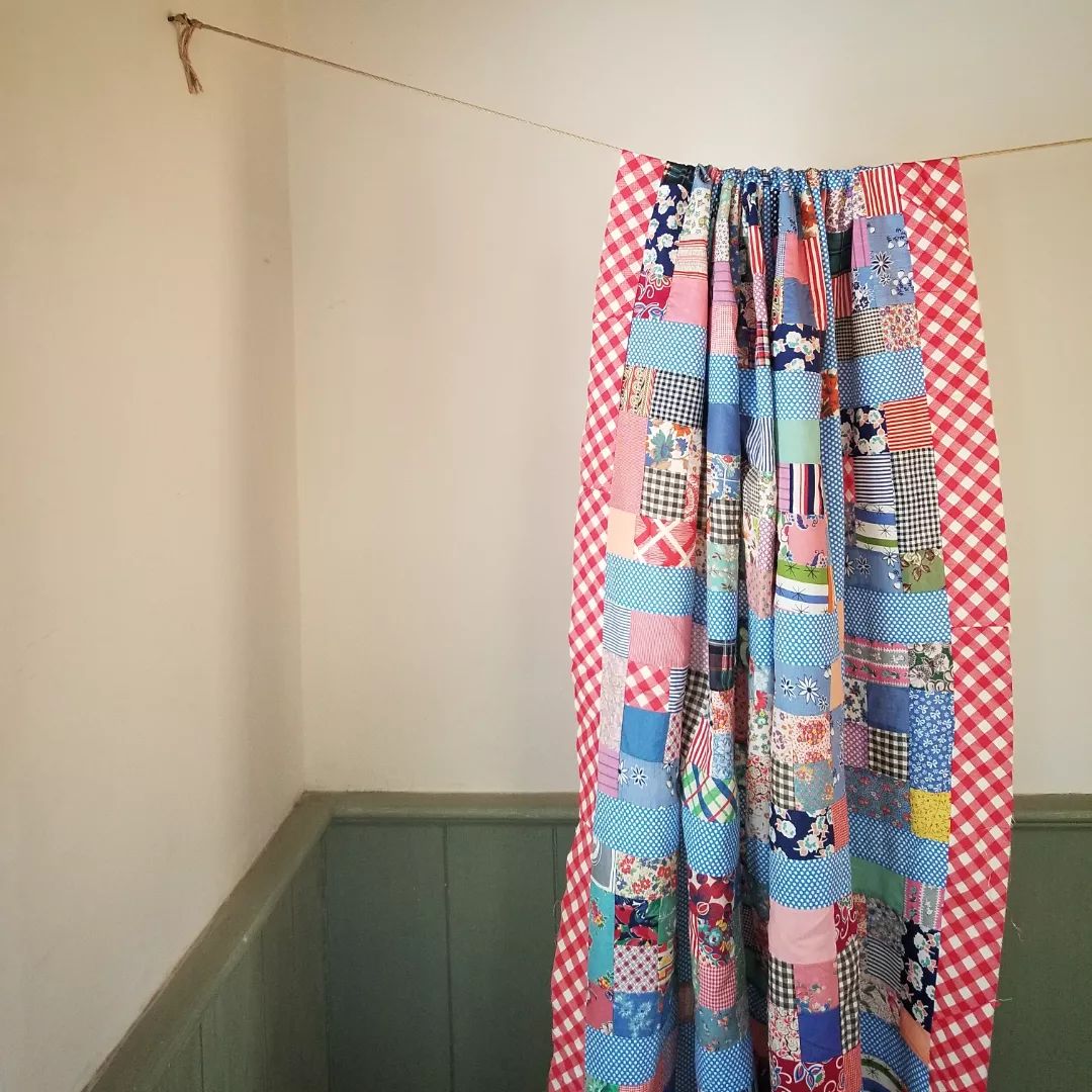 Red Gingham Quilt Top