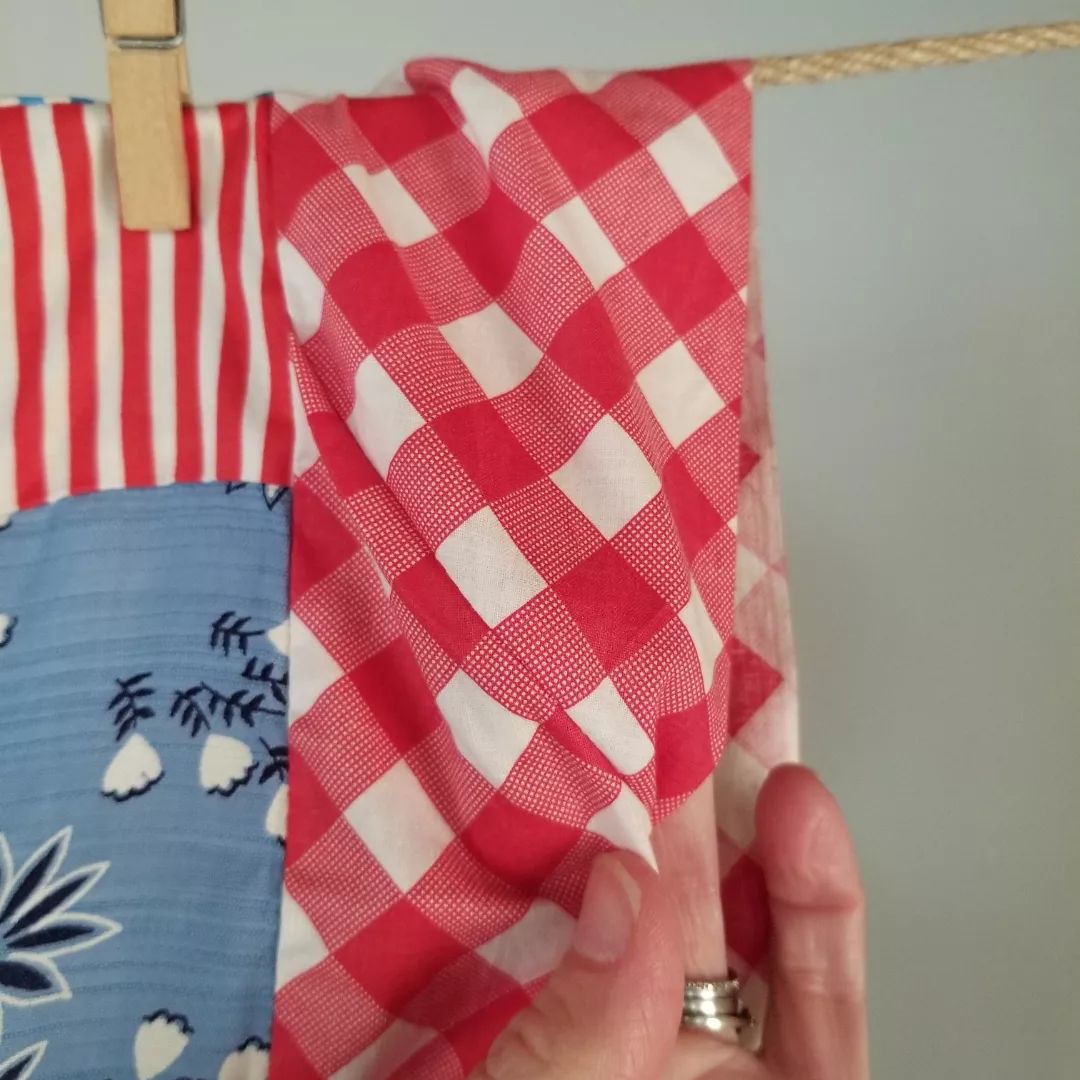 Red Gingham Quilt Top