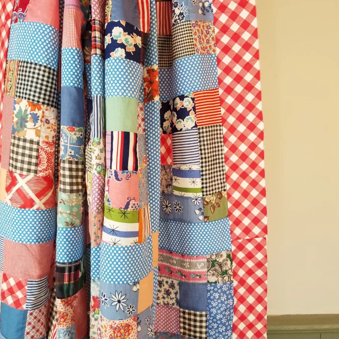 Red Gingham Quilt Top