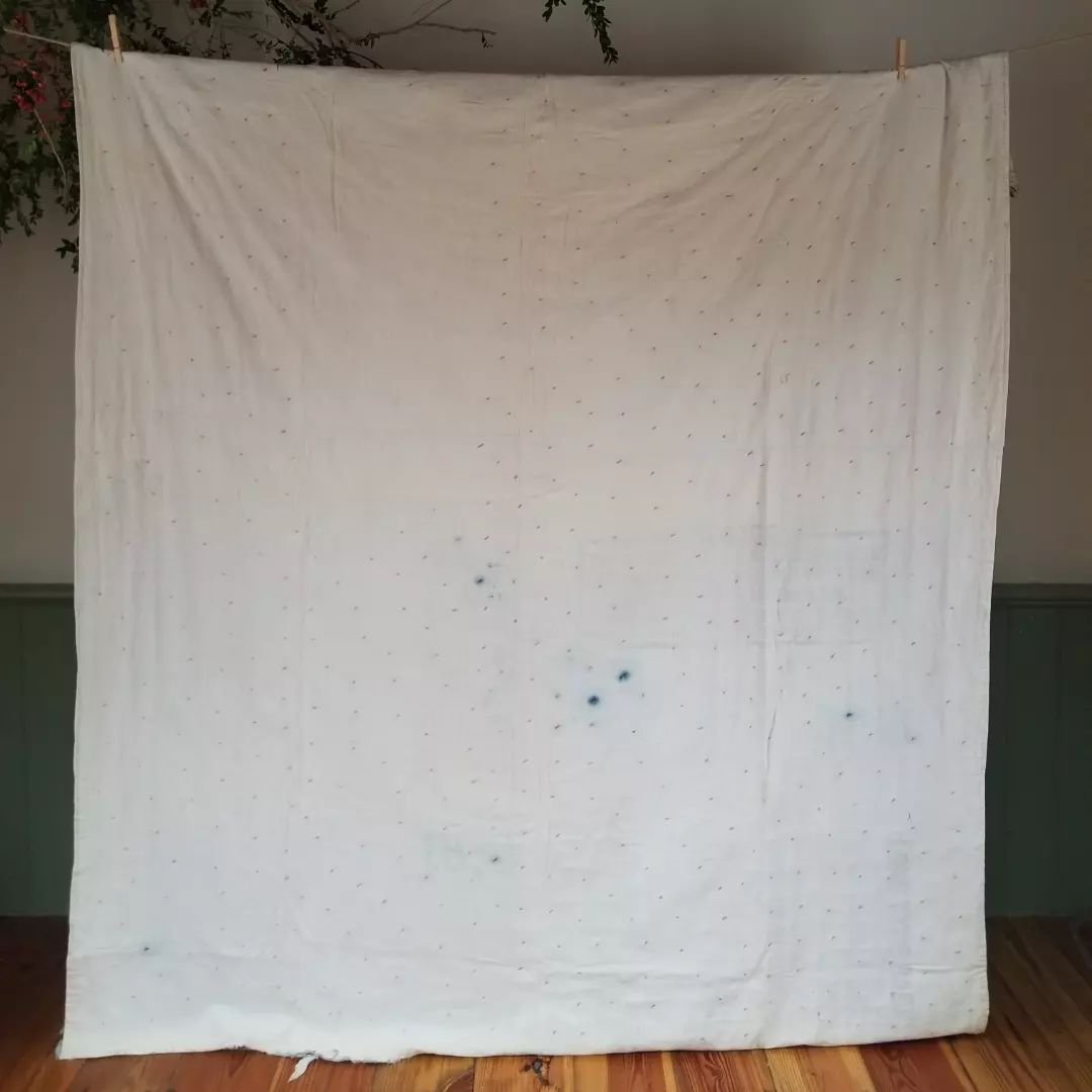 Hand Tied Feed Sack Quilt