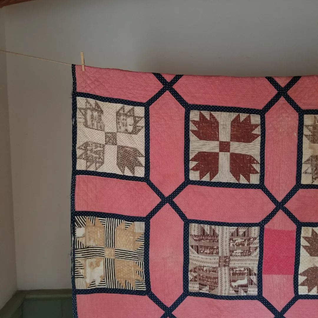 Double Pink Bear Paw Quilt