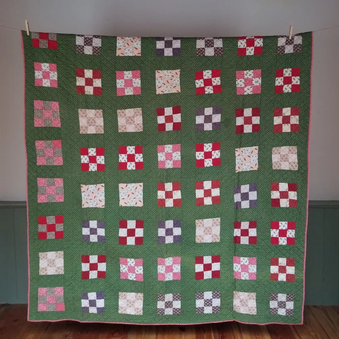 Green Nine Patch Quilt