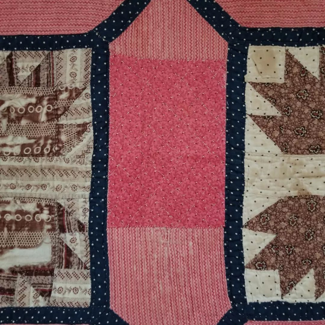 Double Pink Bear Paw Quilt