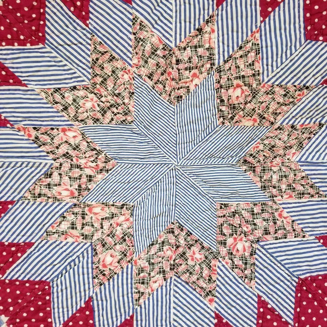 Stunning Floral Lonestar Quilt