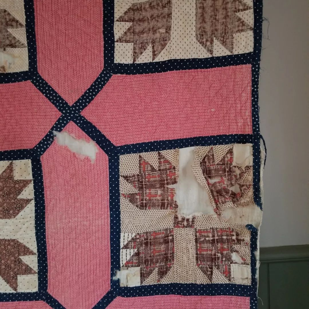 Double Pink Bear Paw Quilt