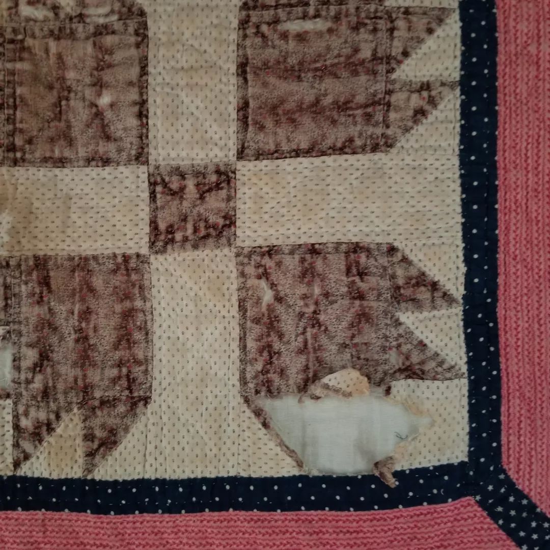 Double Pink Bear Paw Quilt