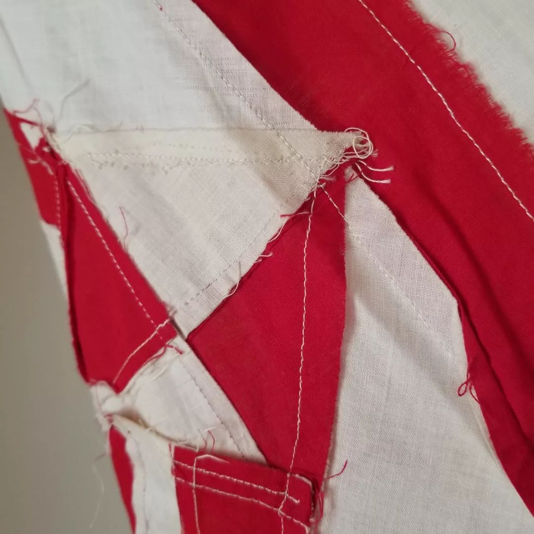 Red & White Arrow Quilt Top